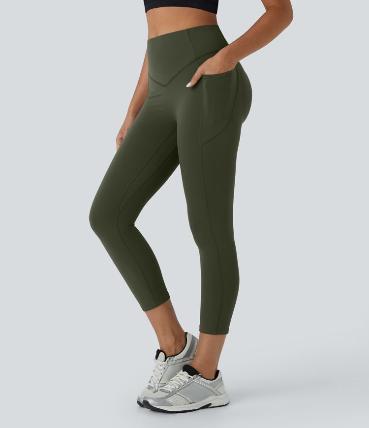 Halara UltraSculpt™ High Waisted Scrunch Butt Lifting Tummy Control Pocket Shaping Capri Training Leggings