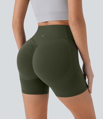 Halara UltraSculpt™ SoCinched High Waist Scrunch Gesäß Lifting Bauchkontrolle Seitentasche Shaping Workout Radlerhose 5''