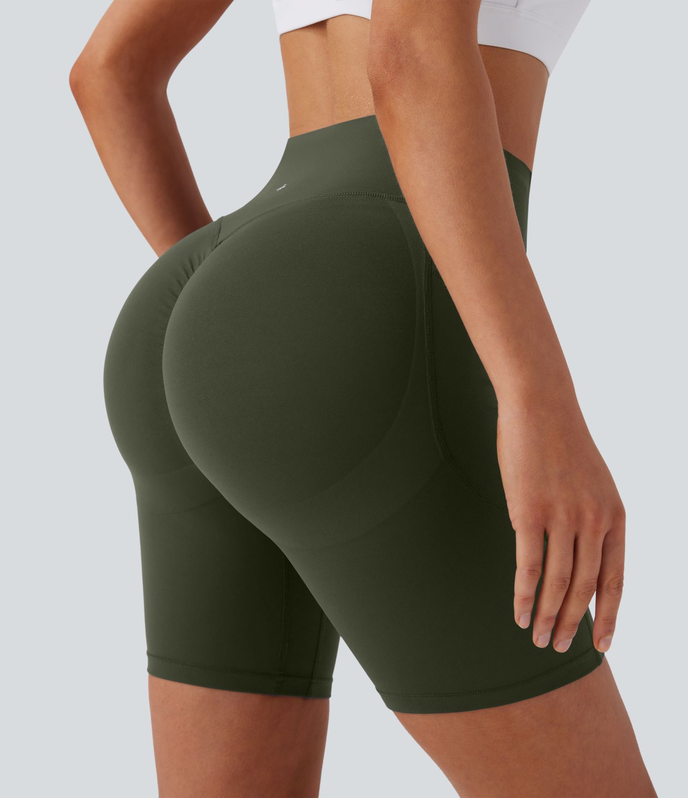 Halara UltraSculpt™ High Waisted Scrunch Butt Lifting Tummy Control Side Pocket Shaping Workout Biker Shorts 7''