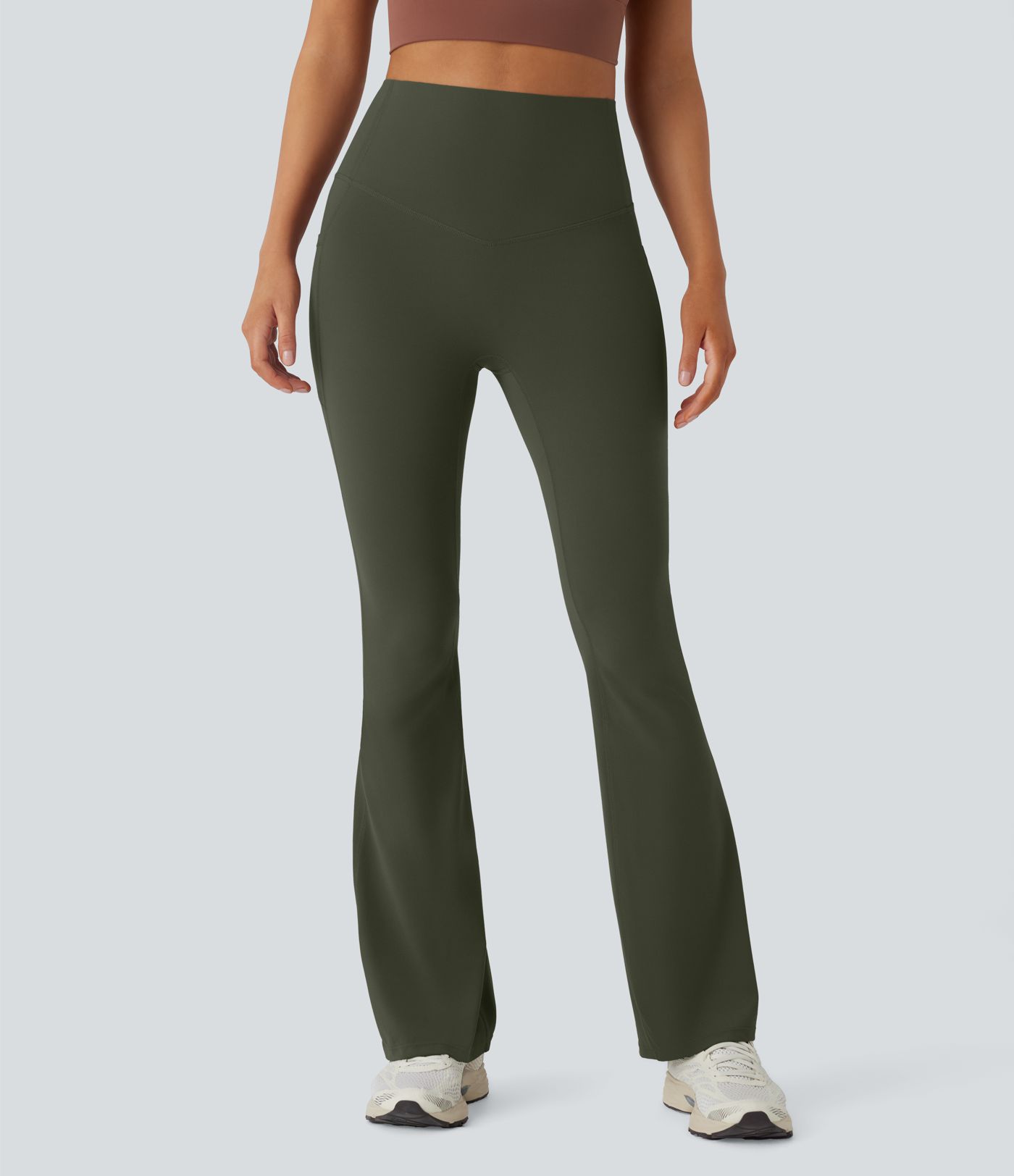 Halara UltraSculpt™ High Waisted Tummy Control Pocket Shaping Yoga Bootcut Leggings