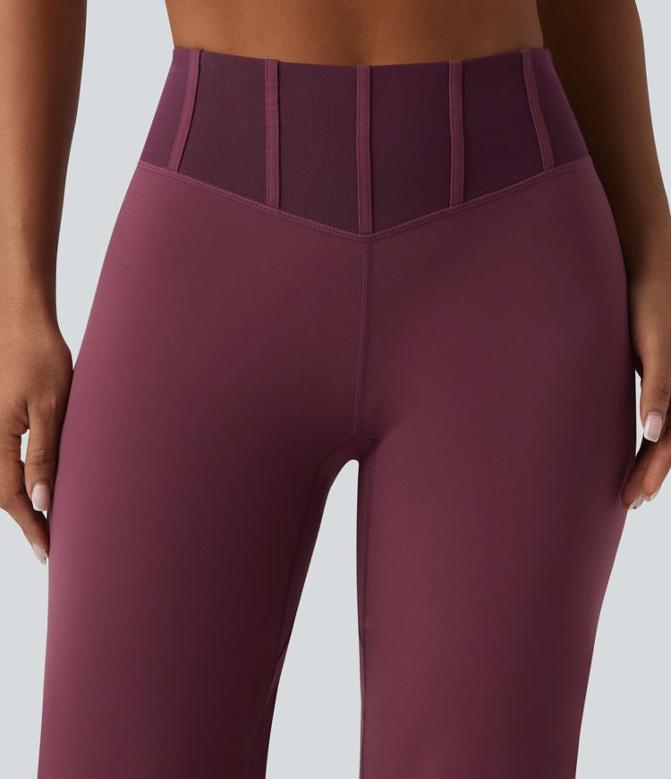 Halara UltraSculpt™ High Waisted Tummy Control Contrast Mesh Yoga Straight Leg Pants