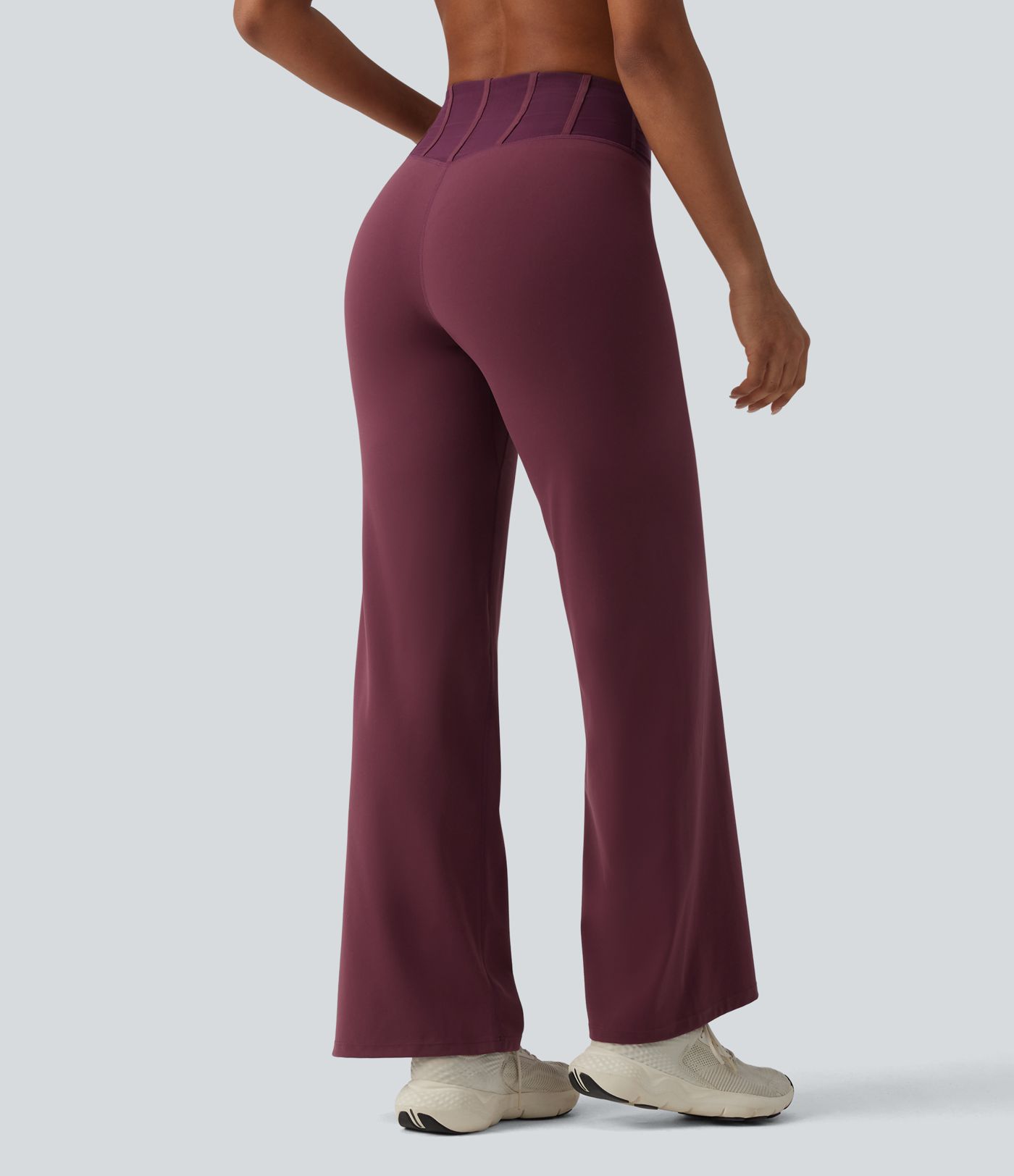 Halara UltraSculpt™ High Waisted Tummy Control Contrast Mesh Yoga Straight Leg Pants