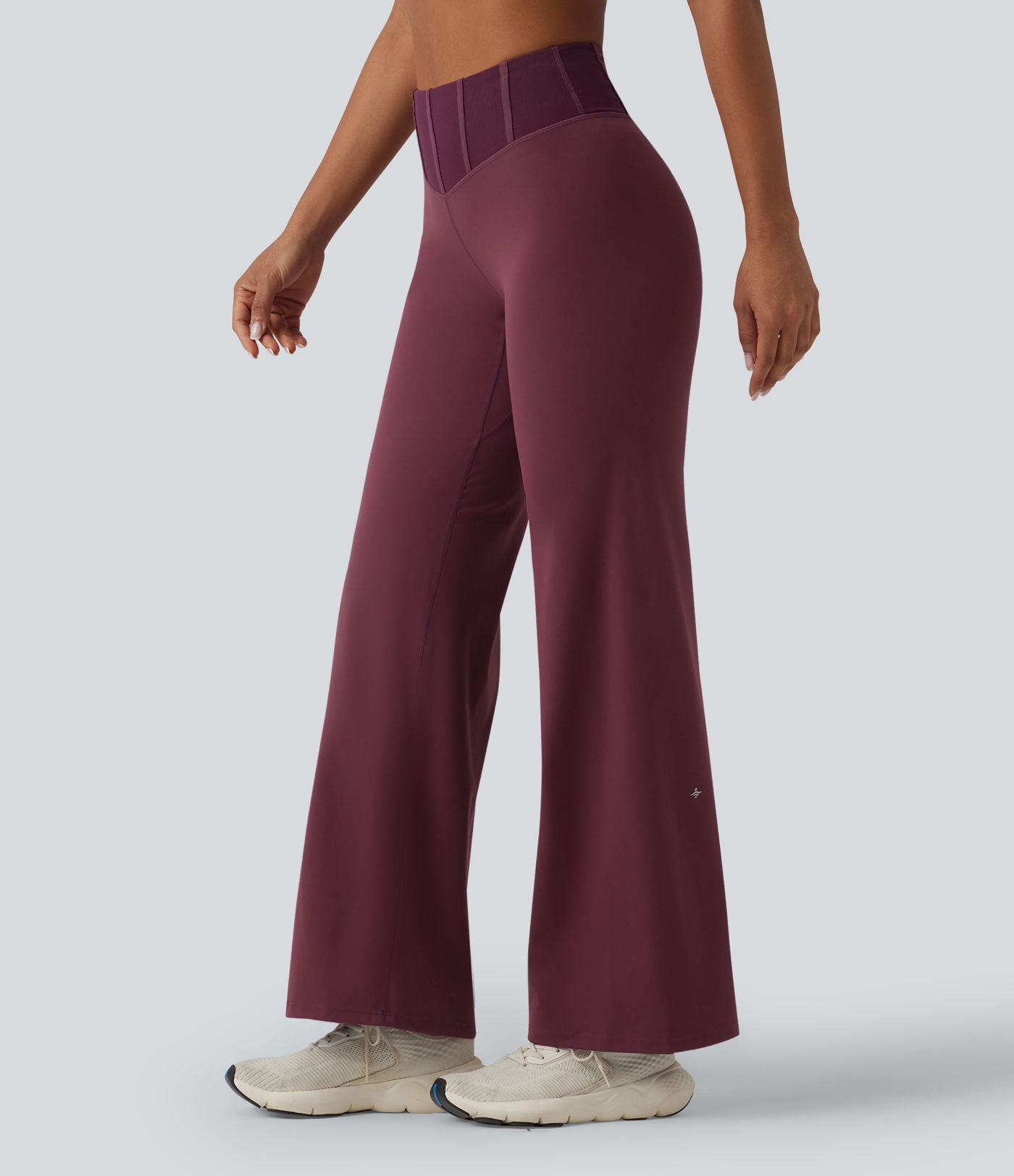 Halara UltraSculpt™ High Waisted Tummy Control Contrast Mesh Yoga Straight Leg Pants