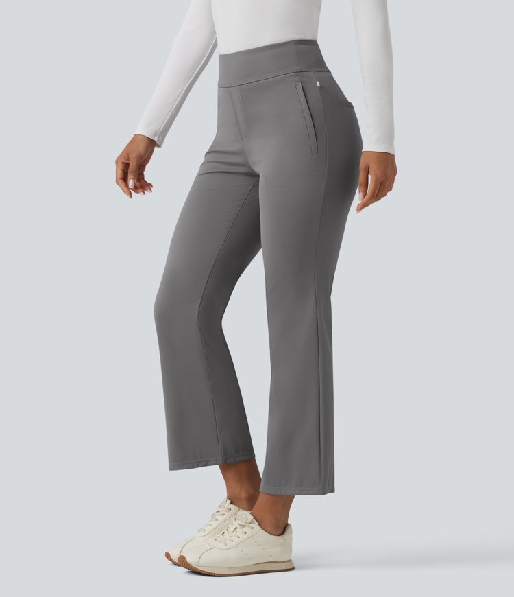 Pantalones de golf bootcut de talle alto y secado rápido - bolsillo para tees de golf - UPF40+