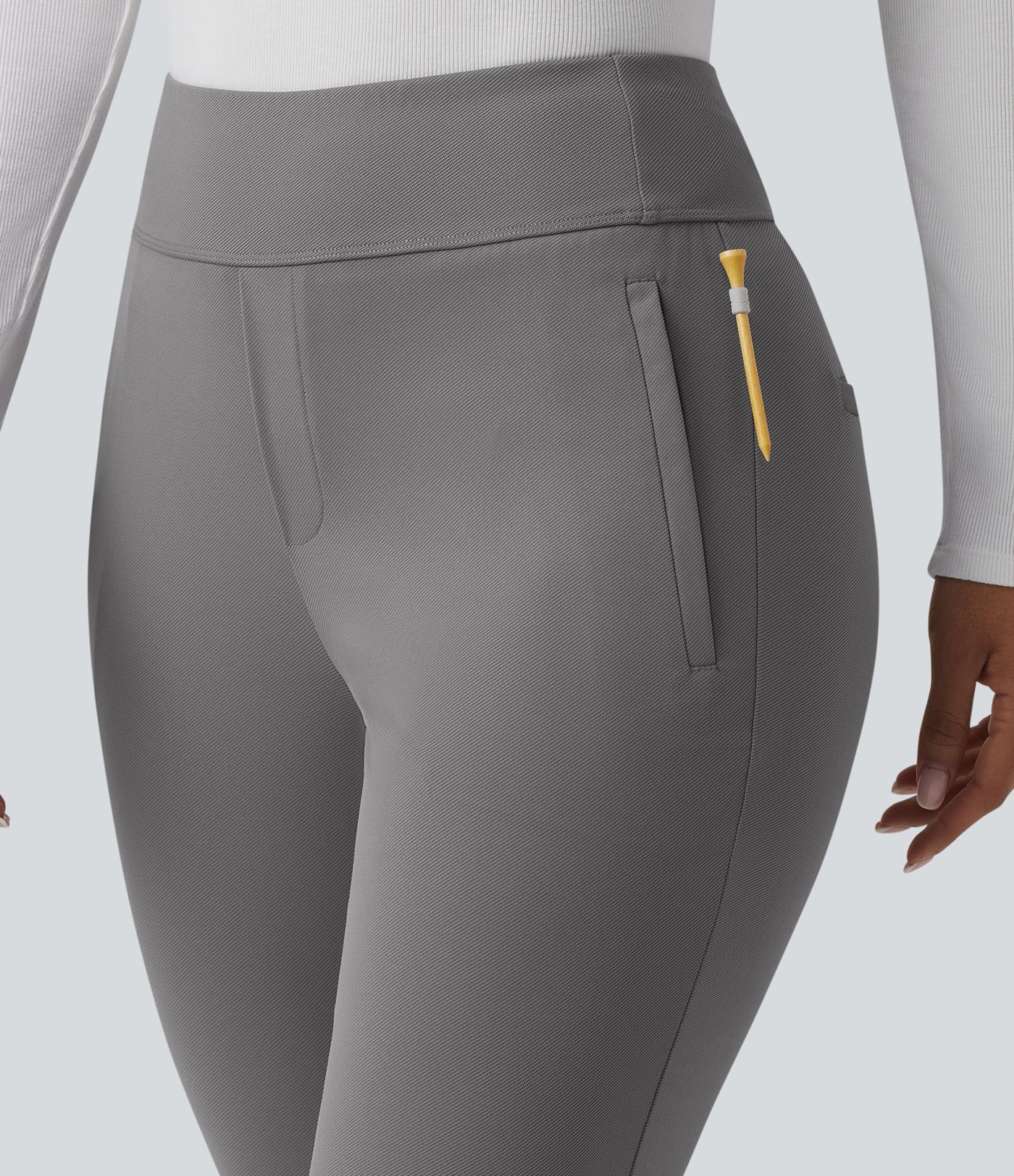 Pantalones de golf bootcut de talle alto y secado rápido - bolsillo para tees de golf - UPF40+