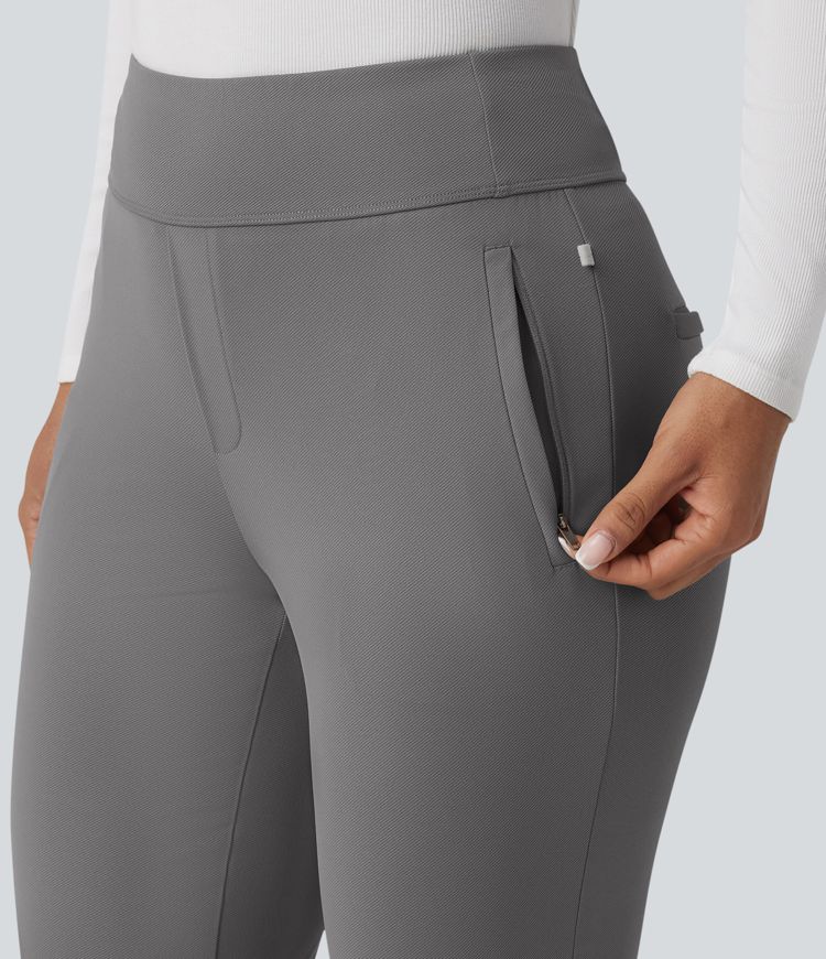 Pantalones de golf bootcut de talle alto y secado rápido - bolsillo para tees de golf - UPF40+