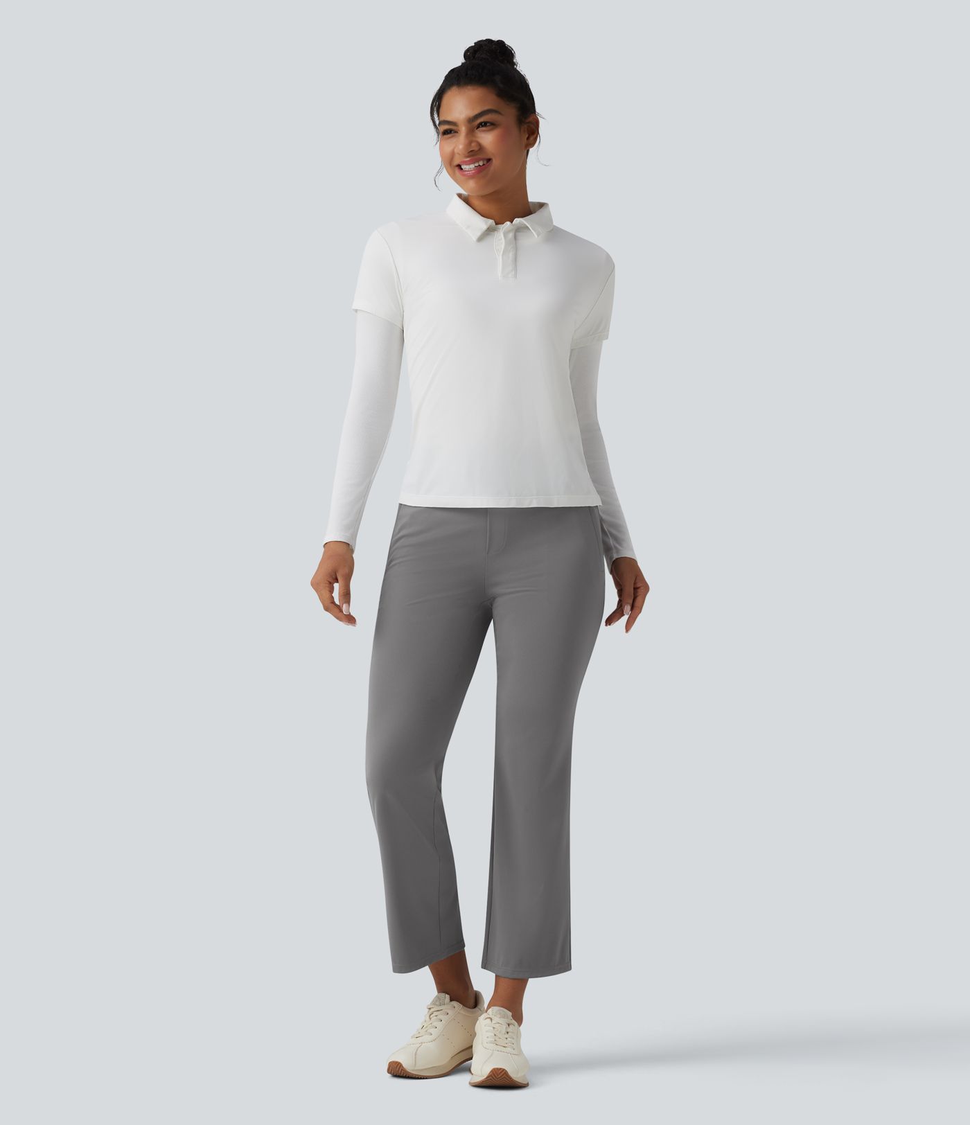 Pantalones de golf bootcut de talle alto y secado rápido - bolsillo para tees de golf - UPF40+