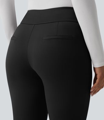 Pantalones de golf bootcut de talle alto y secado rápido - bolsillo para tees de golf - UPF40+