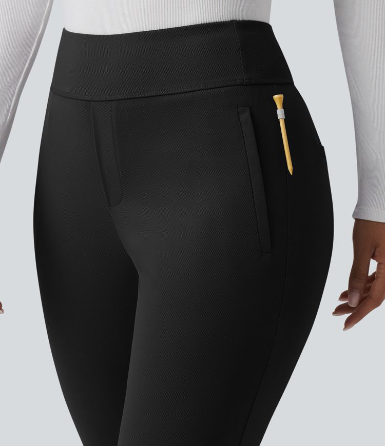 Pantalones de golf bootcut de talle alto y secado rápido - bolsillo para tees de golf - UPF40+