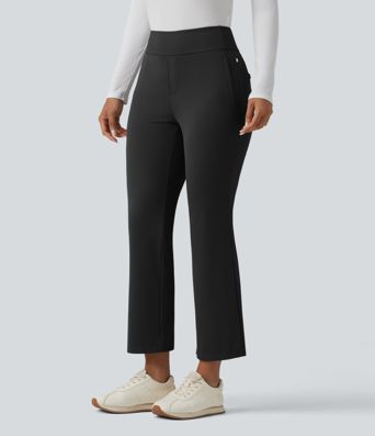 Pantalones de golf bootcut de talle alto y secado rápido - bolsillo para tees de golf - UPF40+