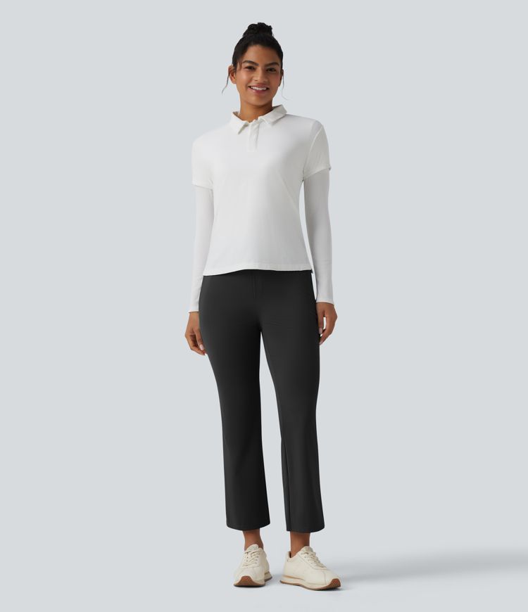 Pantalones de golf bootcut de talle alto y secado rápido - bolsillo para tees de golf - UPF40+