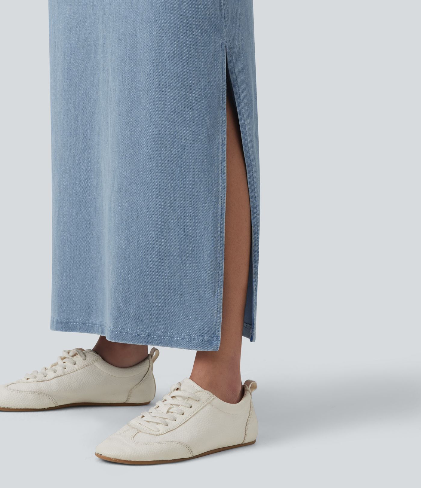 Halara Flex™ High Waisted Tummy Control Denim Maxi Casual Skirt