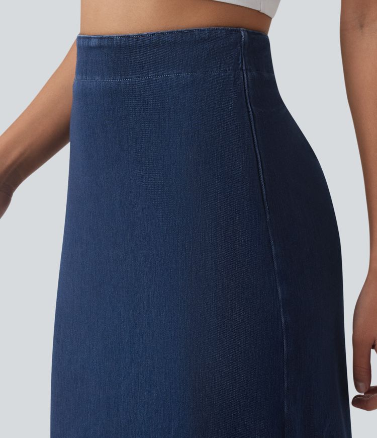Halara Flex™ High Waisted Tummy Control Denim Maxi Casual Skirt