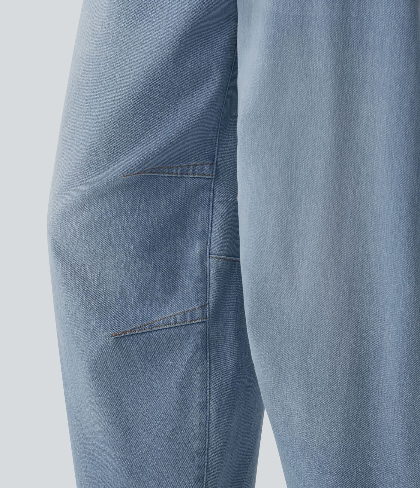 Halara Flex™ Low Rise Zipper Pockets Barrel Leg Casual Jeans