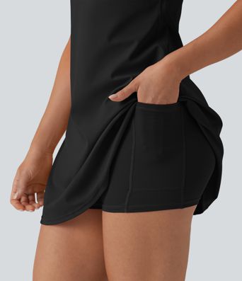 SoftlyZero™ Plush Push-Up Adjustable Straps Crisscross Backless Built-in Bra Dance Active Dress-Easy Peezy Edition SoftlyZero™ Plush Push-Up Adjustable Straps Crisscross Backless Built-in Bra Dance Active Dress-Easy Peezy Edition