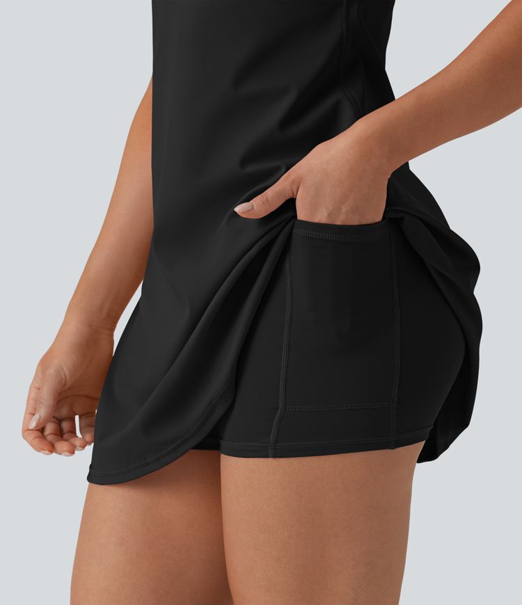 SoftlyZero™ Plush Push-Up Adjustable Straps Crisscross Backless Built-in Bra Dance Active Dress-Easy Peezy Edition SoftlyZero™ Plush Push-Up Adjustable Straps Crisscross Backless Built-in Bra Dance Active Dress-Easy Peezy Edition