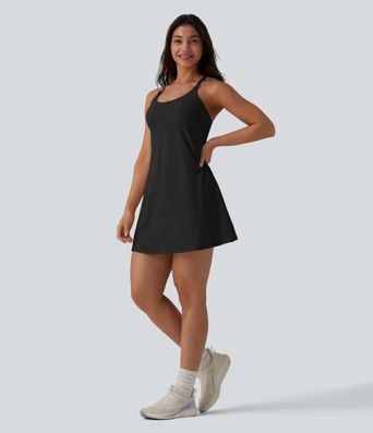 SoftlyZero™ Plush Push-Up Adjustable Straps Crisscross Backless Built-in Bra Dance Active Dress-Easy Peezy Edition SoftlyZero™ Plush Push-Up Adjustable Straps Crisscross Backless Built-in Bra Dance Active Dress-Easy Peezy Edition