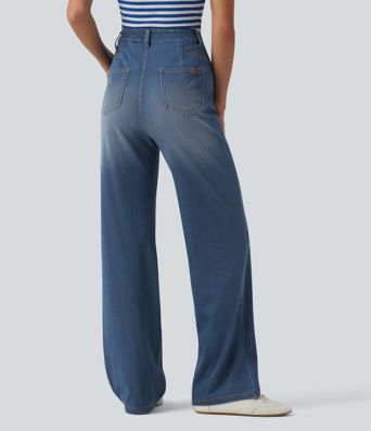 Halara Flex™ High Waisted Casual Straight Leg Jeans with Pockets