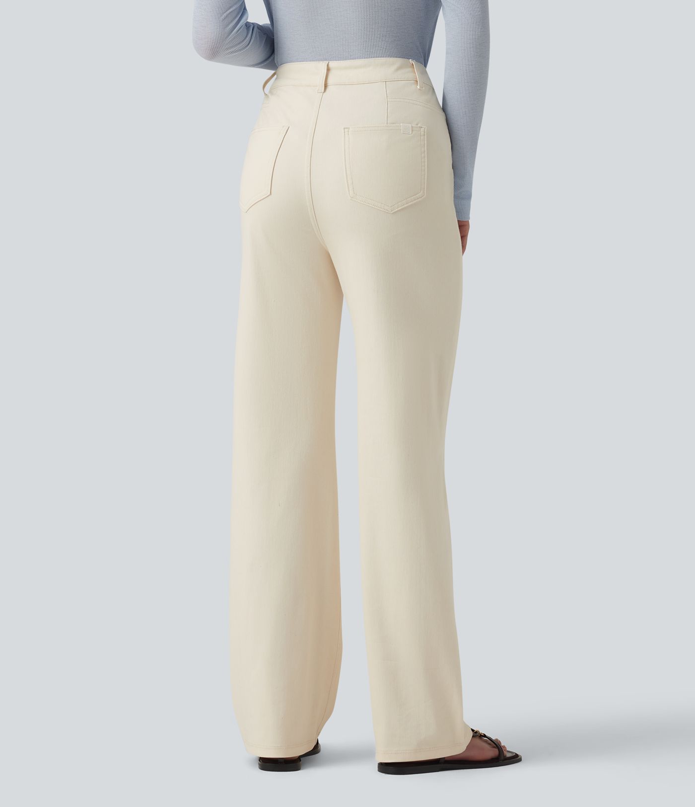 Halara Flex™ High Waisted Casual Straight Leg Jeans with Pockets