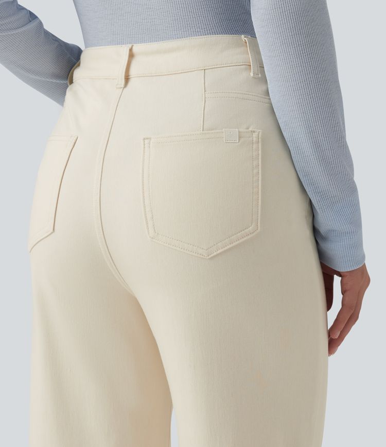 Halara Flex™ High Waisted Casual Straight Leg Jeans with Pockets