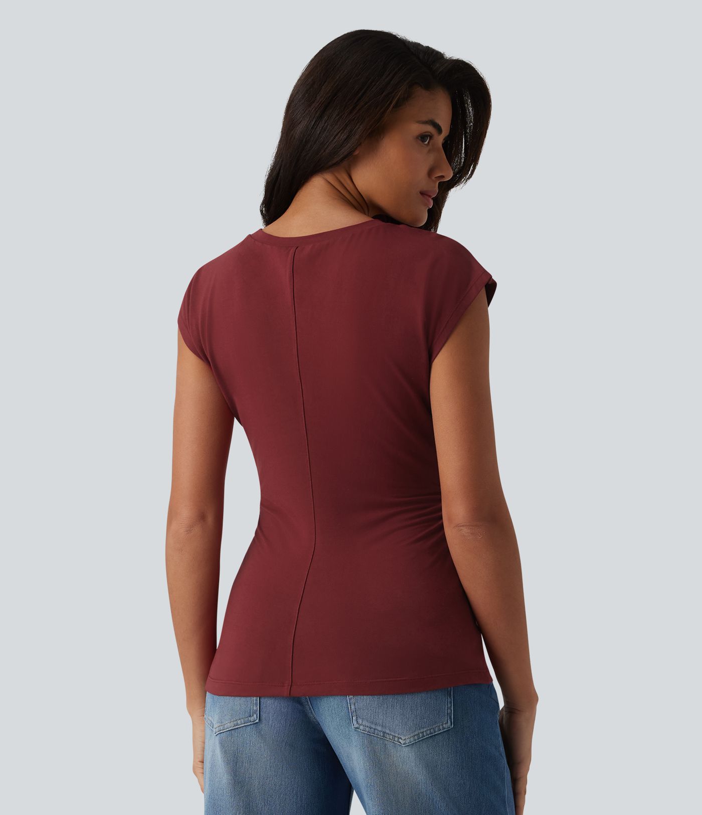 V Neck Sleeveless Casual T-Shirt