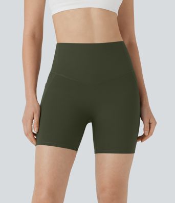 Halara UltraSculpt™ High Waisted Butt Lifting Tummy Control Pocket Shaping Training Biker Shorts 5''