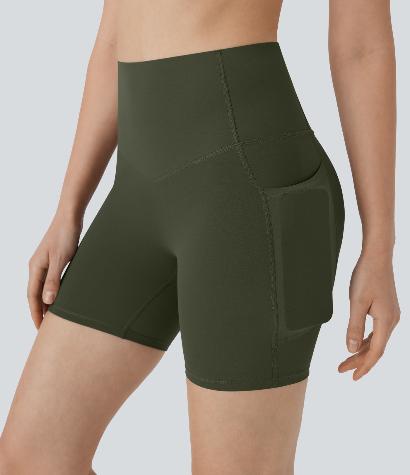 Halara UltraSculpt™ High Waisted Butt Lifting Tummy Control Pocket Shaping Training Biker Shorts 5''