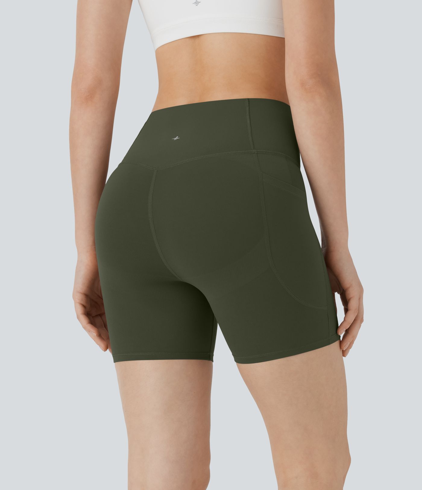Halara UltraSculpt™ High Waisted Butt Lifting Tummy Control Pocket Shaping Training Biker Shorts 5''