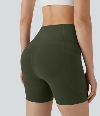 Halara UltraSculpt™ High Waisted Butt Lifting Tummy Control Pocket Shaping Training Biker Shorts 5''