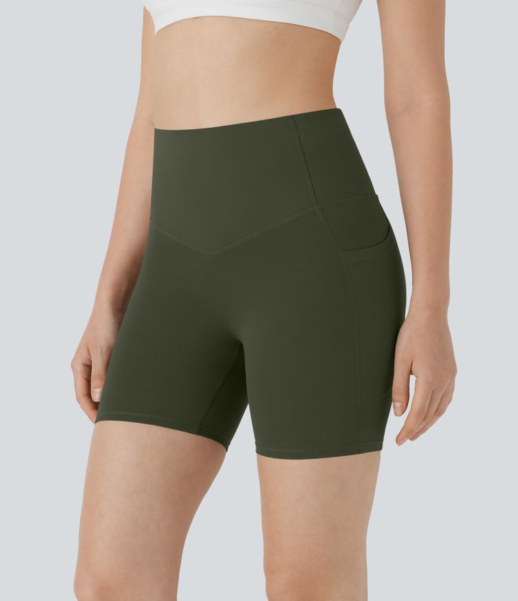 Halara UltraSculpt™ High Waisted Butt Lifting Tummy Control Pocket Shaping Training Biker Shorts 5''