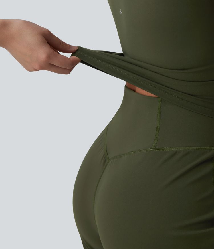 Halara UltraSculpt™ - Yoga-Jumpsuit mit Seitentaschen und geradem Bein - Easy Peezy Edition