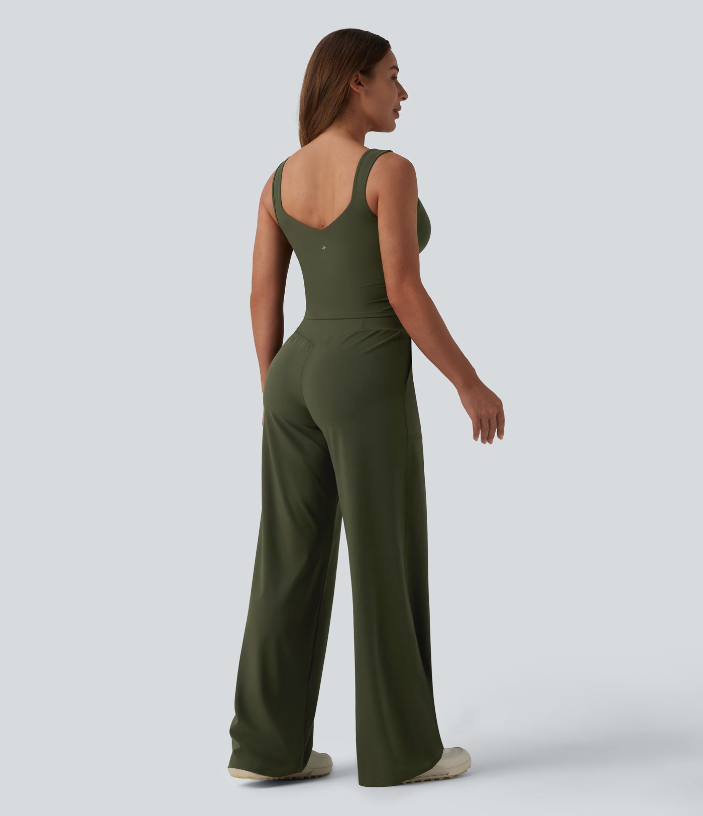 Halara UltraSculpt™ - Yoga-Jumpsuit mit Seitentaschen und geradem Bein - Easy Peezy Edition