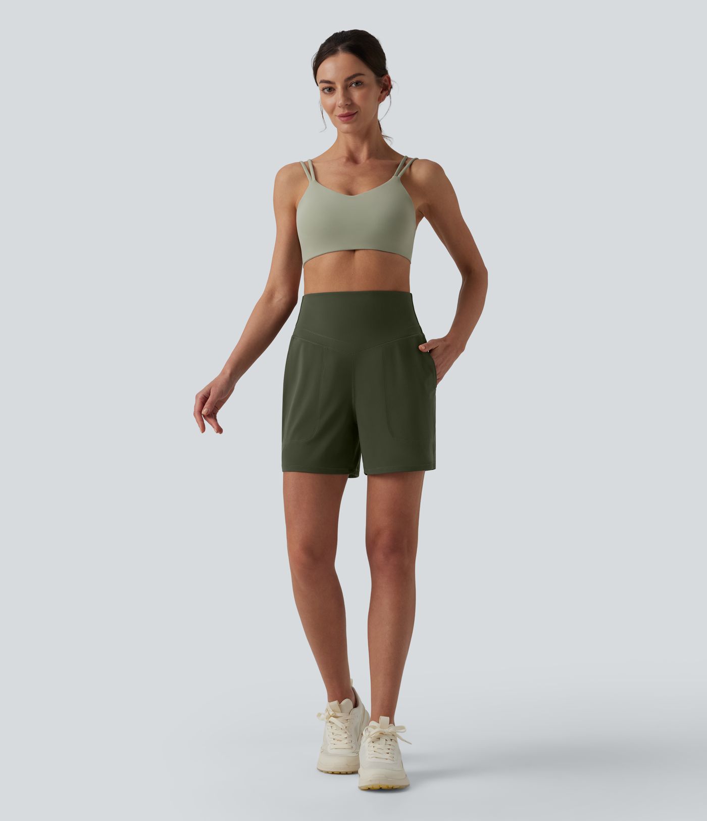 Halara UltraSculpt™ Short yoga gainant taille haute 12,5 cm avec poches