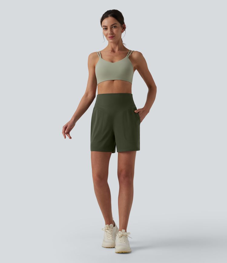 Halara UltraSculpt™ Short yoga gainant taille haute 12,5 cm avec poches