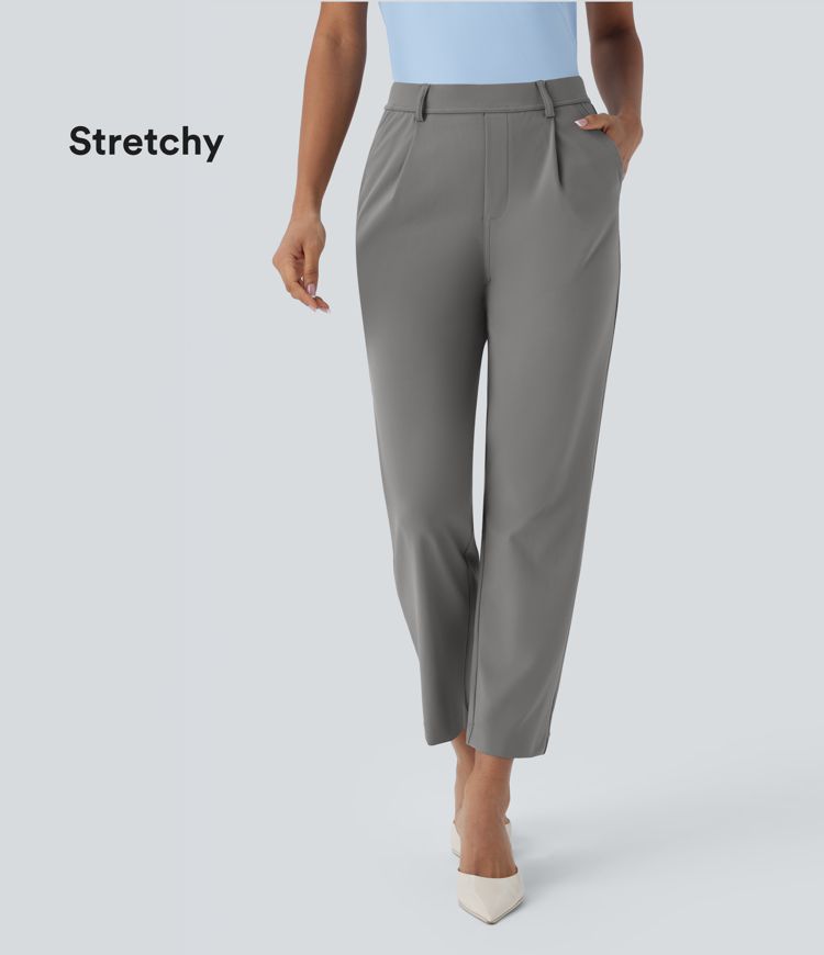 Halara Flex™ High Waisted Pocket Ankle Length Tapered Women Suit Work Pants