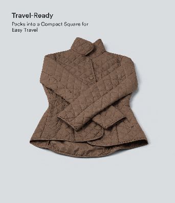 Packable Stand Collar Long Sleeve Zipper Casual Synthetic Down Jacket with Pockets