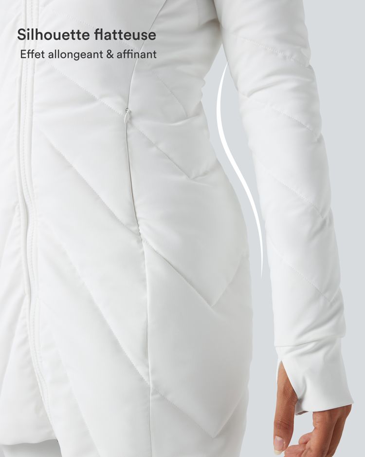 Doudoune PuffFlex col montant double zip avec passants pouces avec poches