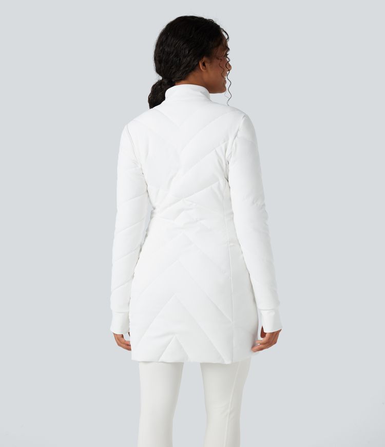 Doudoune PuffFlex col montant double zip avec passants pouces avec poches