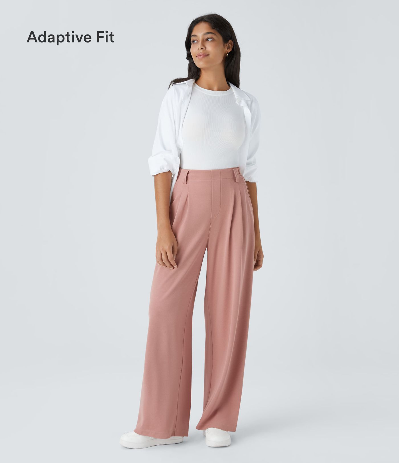 Halara Flex™ High Waisted Pocket Wide Leg Waffle Work Pants