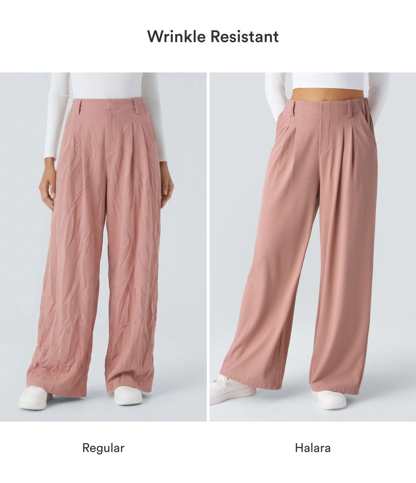 Halara Flex™ High Waisted Pocket Wide Leg Waffle Work Pants
