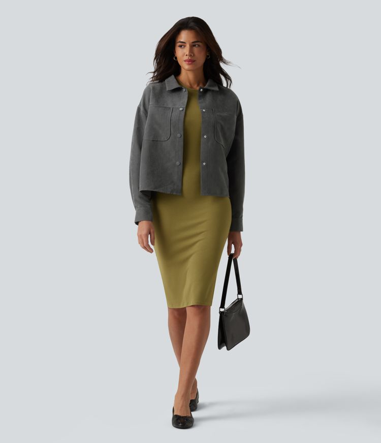 Long Sleeve Casual Jacket with Pockets