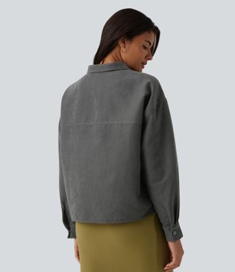 Long Sleeve Casual Jacket with Pockets