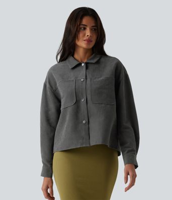 Long Sleeve Casual Jacket with Pockets