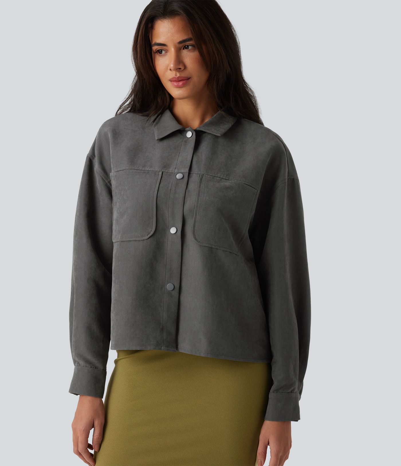 Long Sleeve Casual Jacket with Pockets