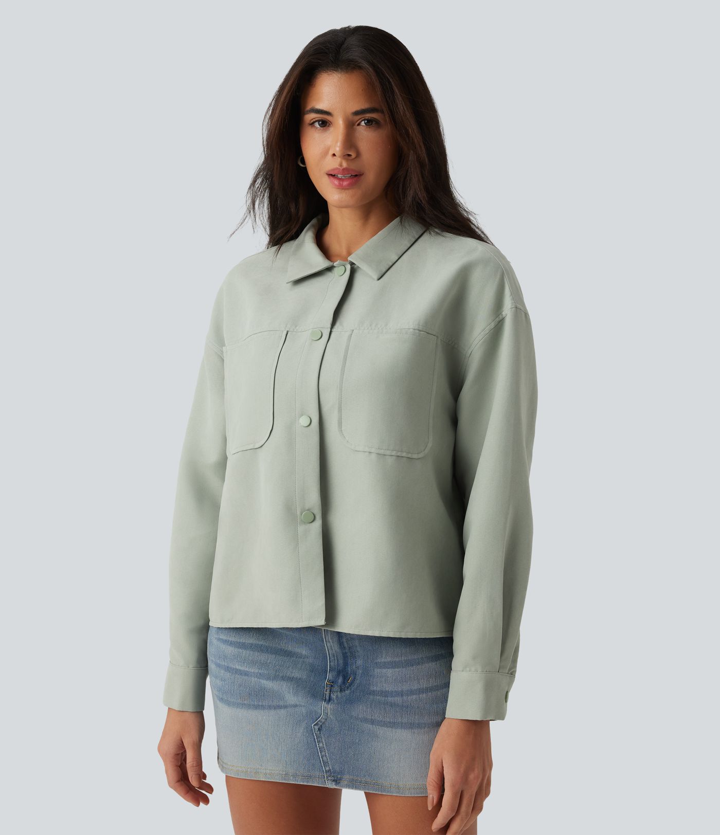 Long Sleeve Casual Jacket with Pockets
