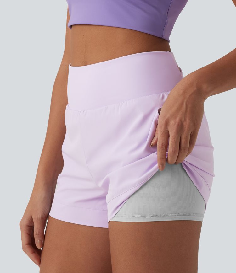 Breezeful™ Workout-Shorts mit hohem Bund und Taschen, schnell trocknend