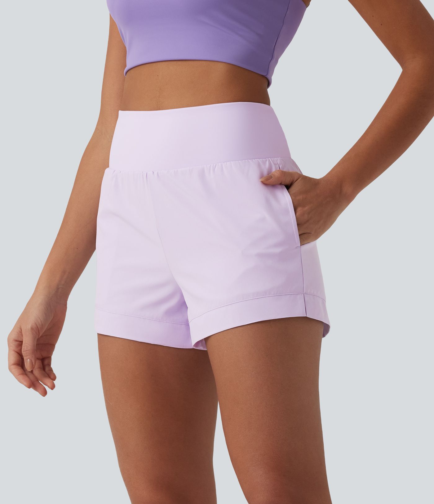 Breezeful™ Workout-Shorts mit hohem Bund und Taschen, schnell trocknend