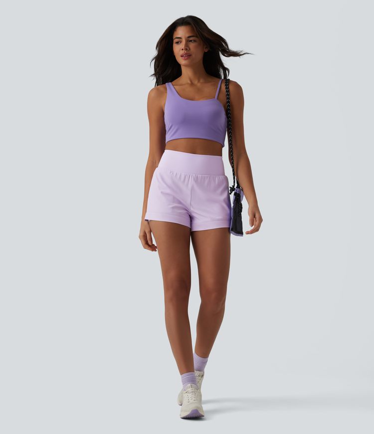Breezeful™ Workout-Shorts mit hohem Bund und Taschen, schnell trocknend