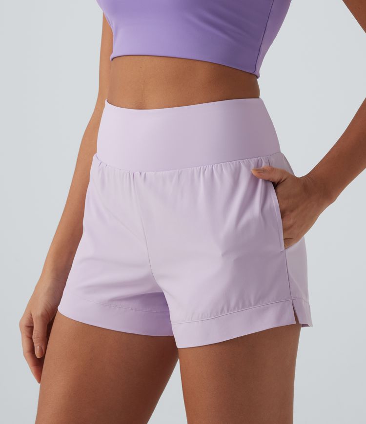 Breezeful™ Workout-Shorts mit hohem Bund und Taschen, schnell trocknend
