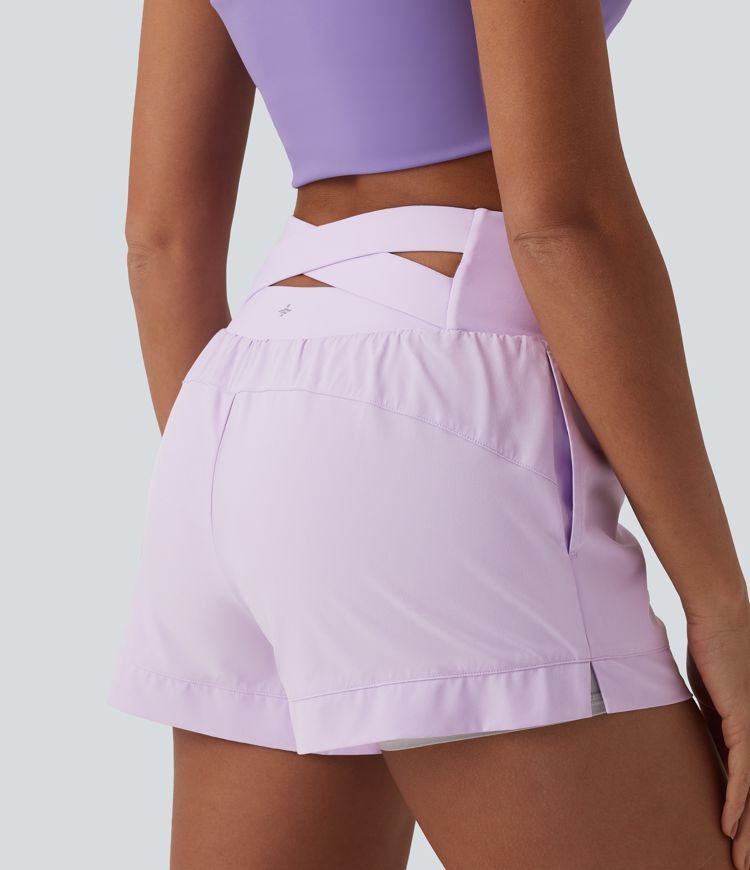 Breezeful™ Workout-Shorts mit hohem Bund und Taschen, schnell trocknend